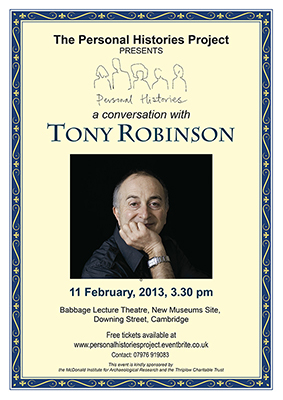 A conversation with Tony Robinson's image