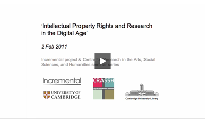 Andrew Charlesworth: Intellectual Property Rights and Research Data -- Focus on copyright's image
