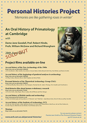 An Oral History of Primatology, Jane Goodall,  at Cambridge's image
