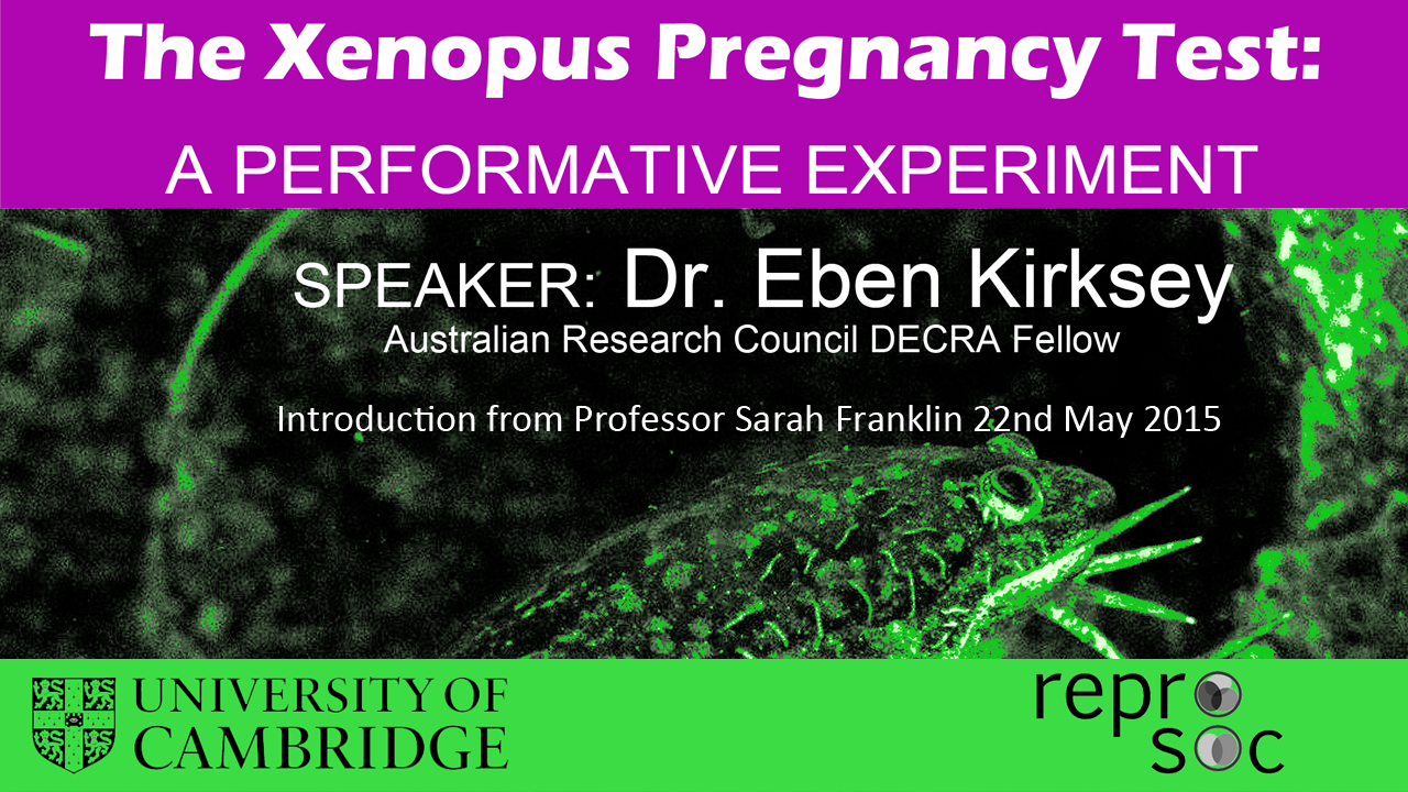Guest Speaker Dr. Eben Kirksey - The Xenopus Pregnancy Test: A Performative Experiment's image