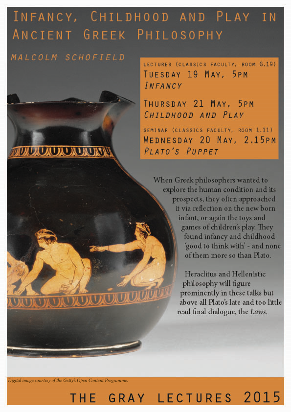 Infancy, Childhood and Play in Ancient Greek Philosophy (Seminar)'s image