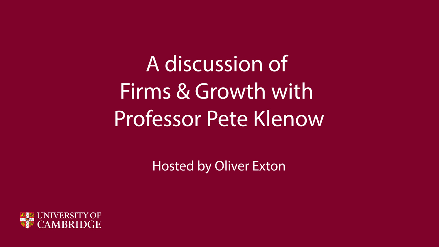 A discussion of Firms & Growth with Professor Pete Klenow's image